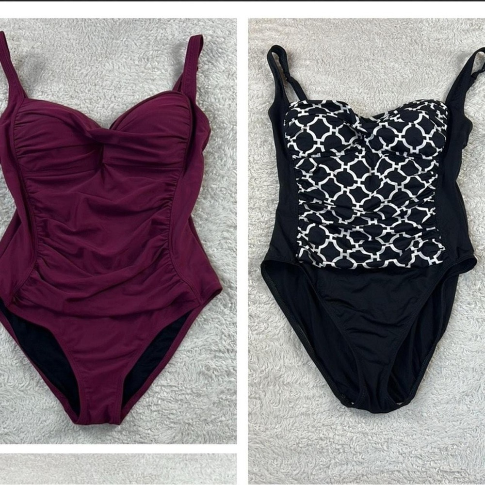 Bundle lot 2 swimsuits - Hilor and La Blanca one piece suits size‎ 10